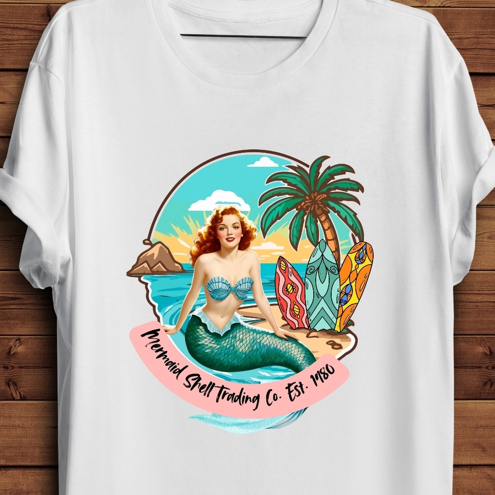 "Mermaid Shell Trading Co." Short Sleeve Unisex Tee​